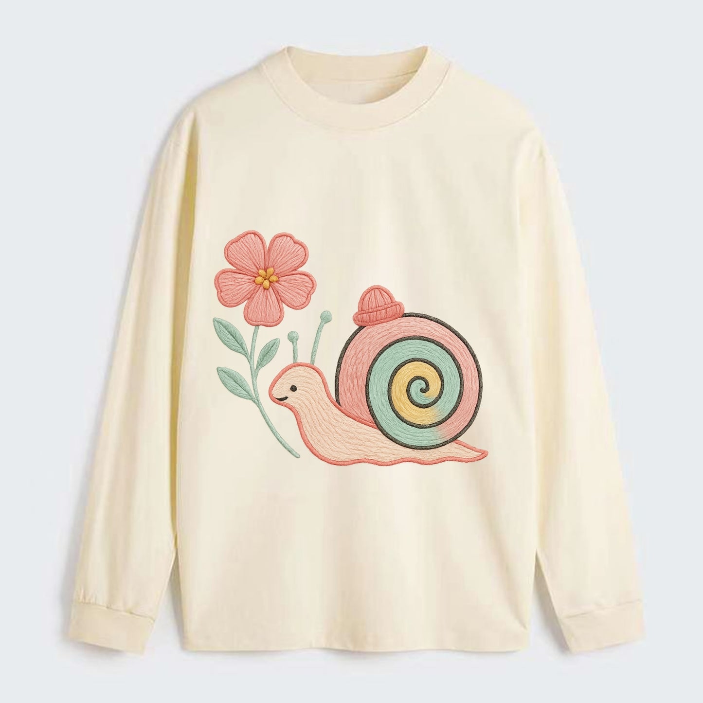 Coral Snail - Classic Long Sleeve Shirt - Beige