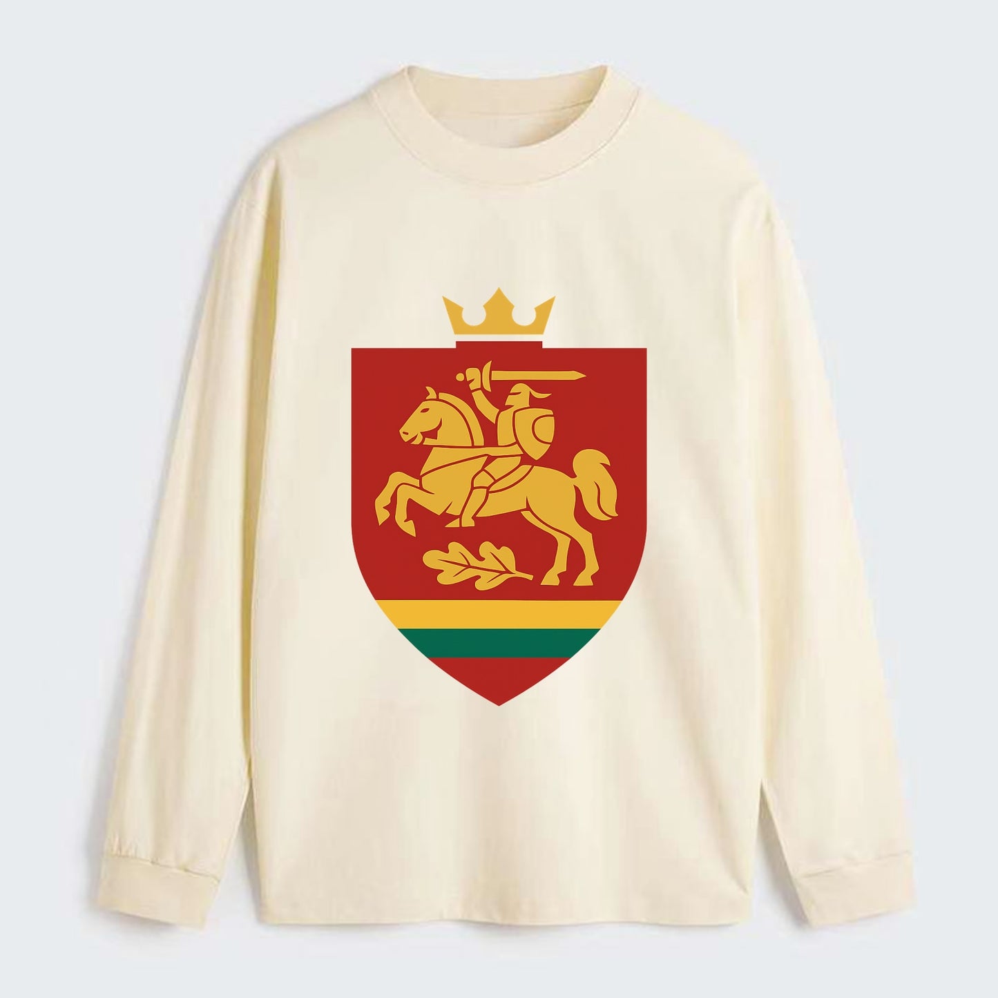 Lithuania Royal Logo  - Classic Long Sleeve Shirt - Beige
