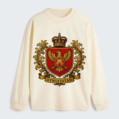Kyrgyzstan Heritage Badge - Classic Long Sleeve Shirt - Beige