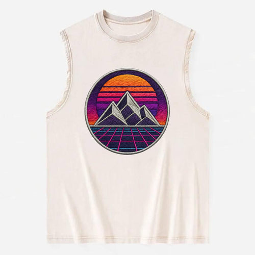 Retrowave Mountains - Vintage Washed Tank