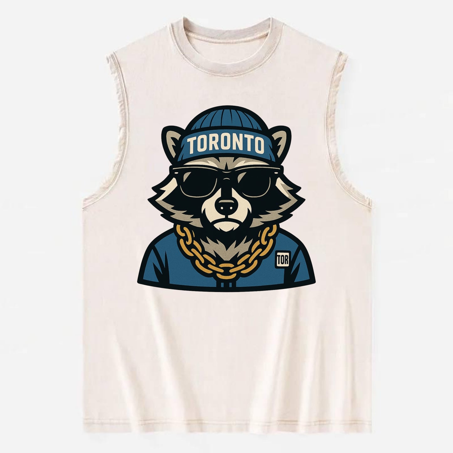 Toronto Raccoon - Vintage Washed Tank - Beige