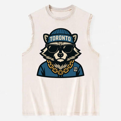 Toronto Raccoon - Vintage Washed Tank - Beige