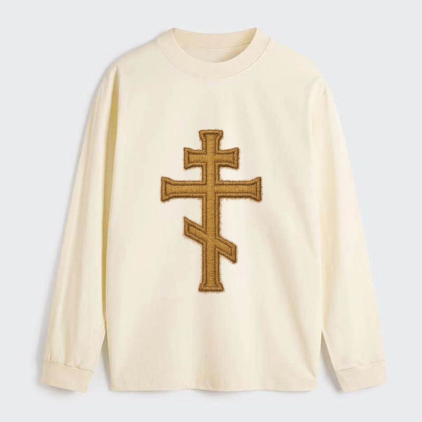 Orthodox Cross  - Classic Long Sleeve Shirt - Beige