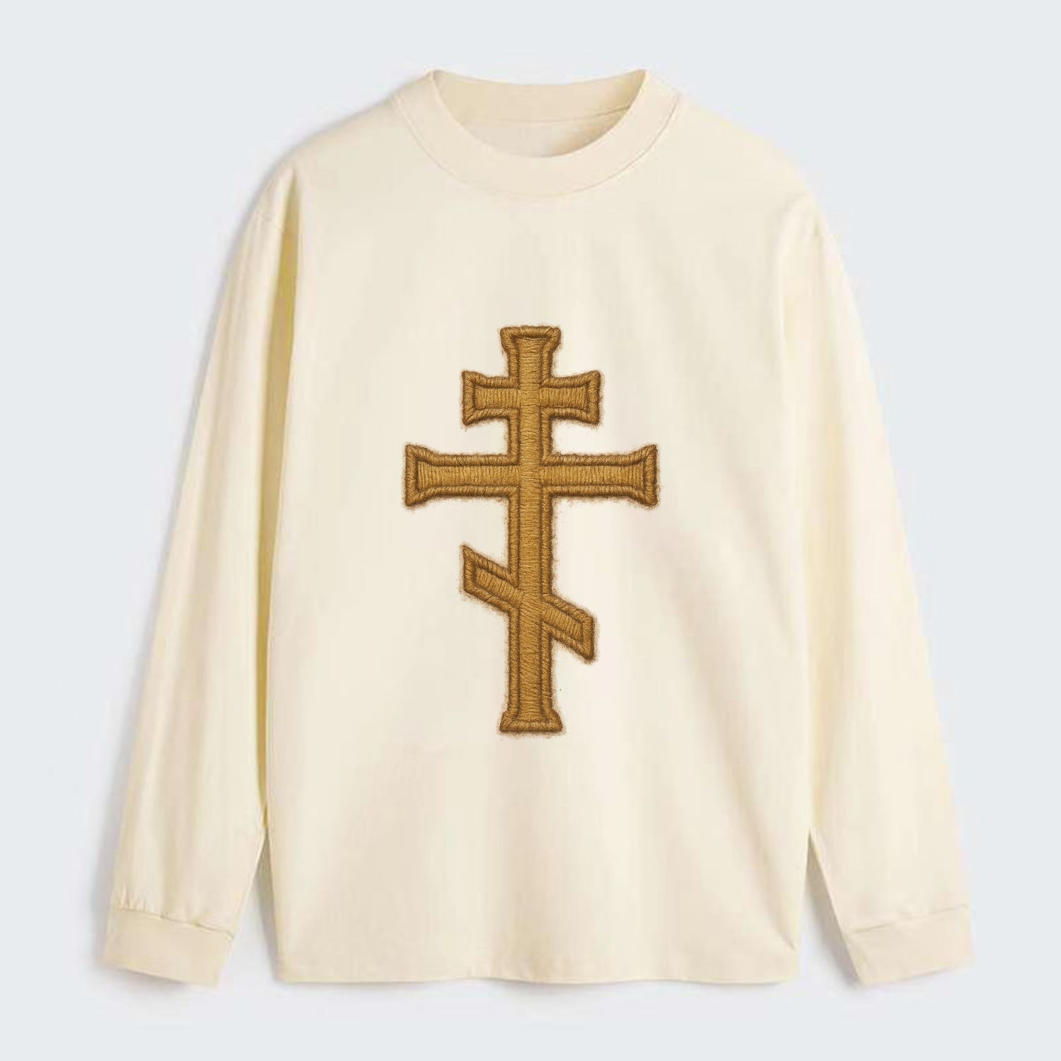 Orthodox Cross  - Classic Long Sleeve Shirt - Beige