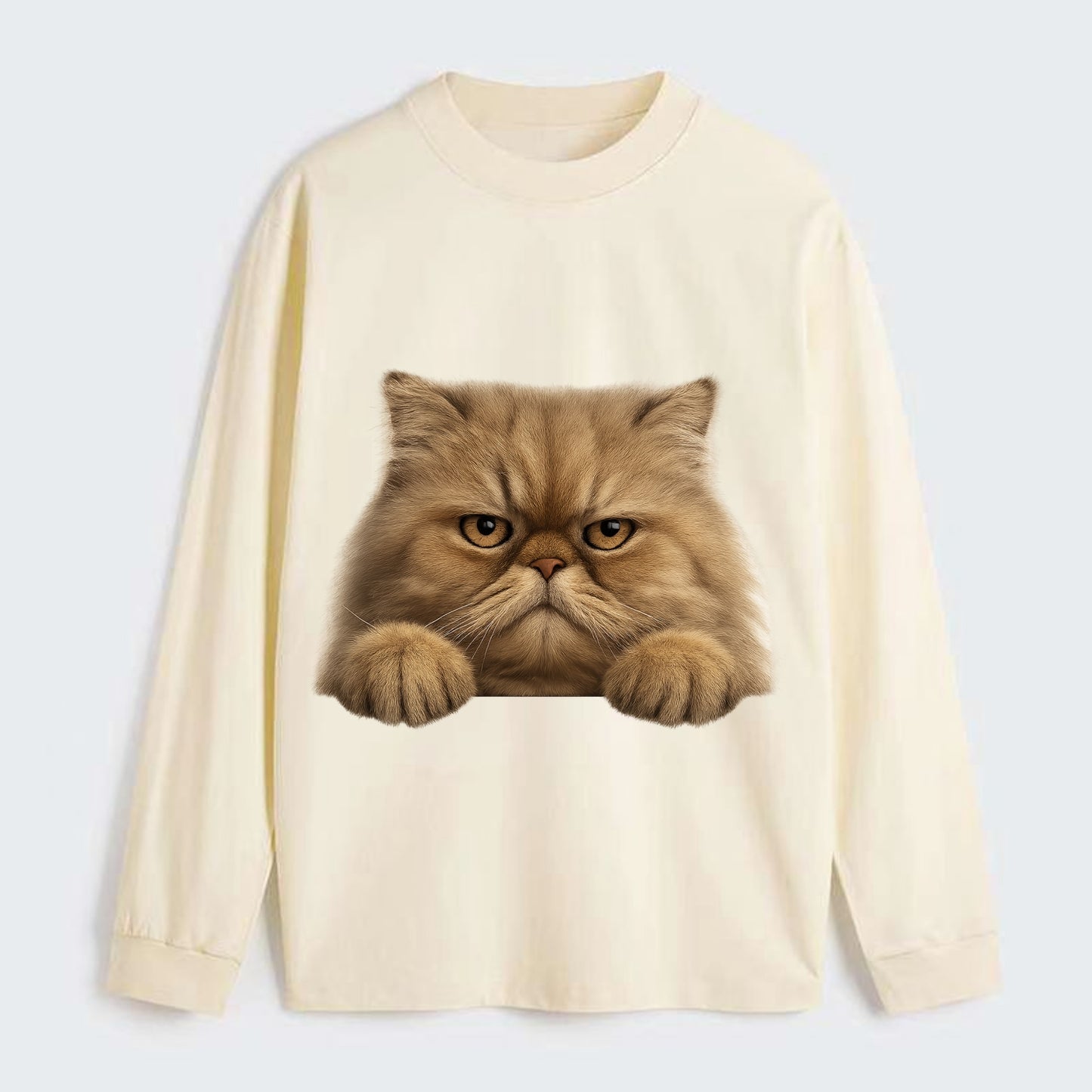 Persian Cat  - Classic Long Sleeve Shirt - Beige