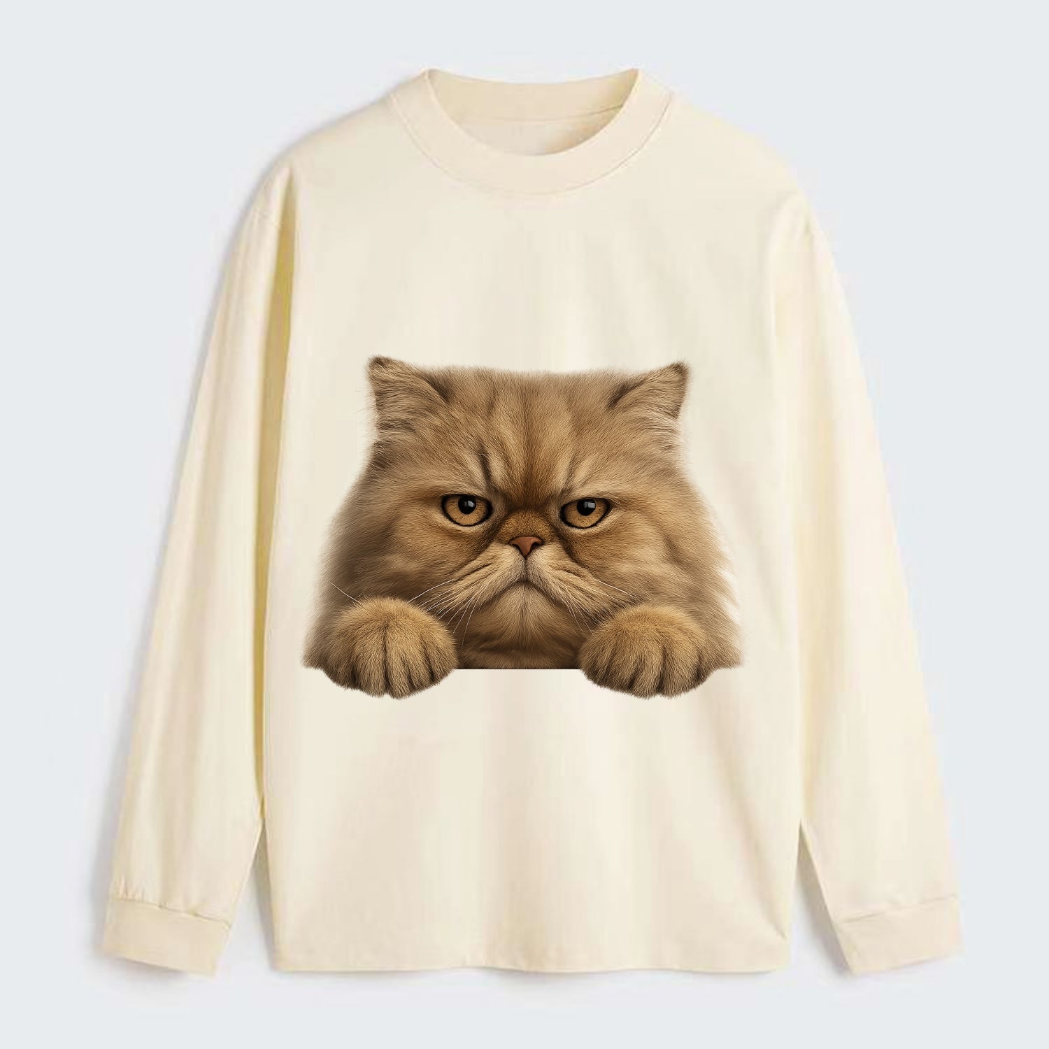 Persian Cat  - Classic Long Sleeve Shirt - Beige
