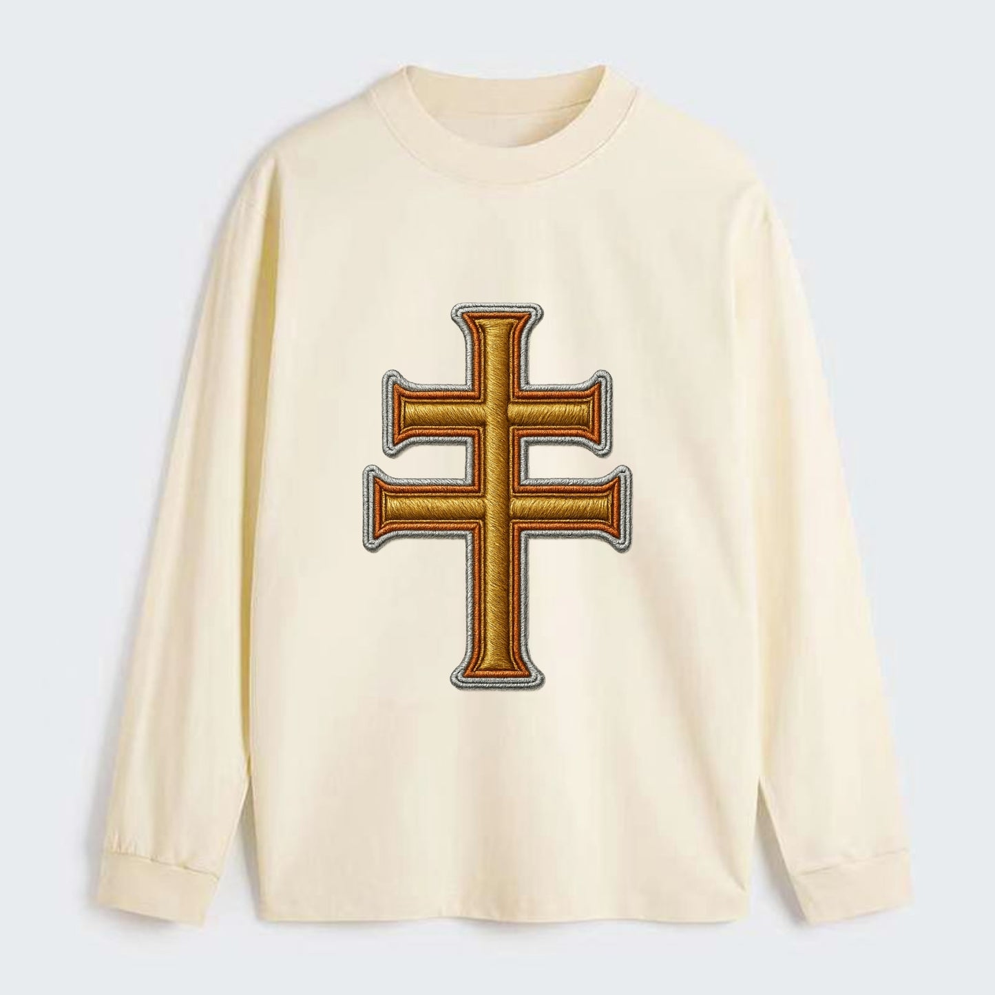 Patriarchal Cross - Classic Long Sleeve Shirt - Beige