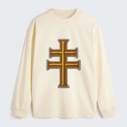 Patriarchal Cross - Classic Long Sleeve Shirt - Beige