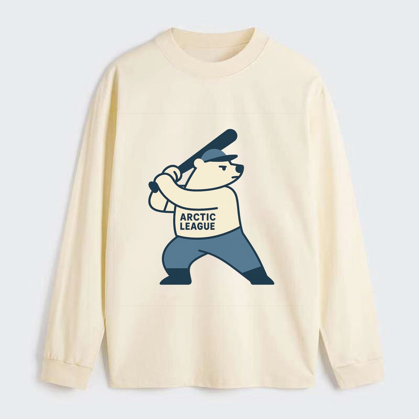 Polar Bear Baseball MVP - Classic Long Sleeve Shirt - Beige