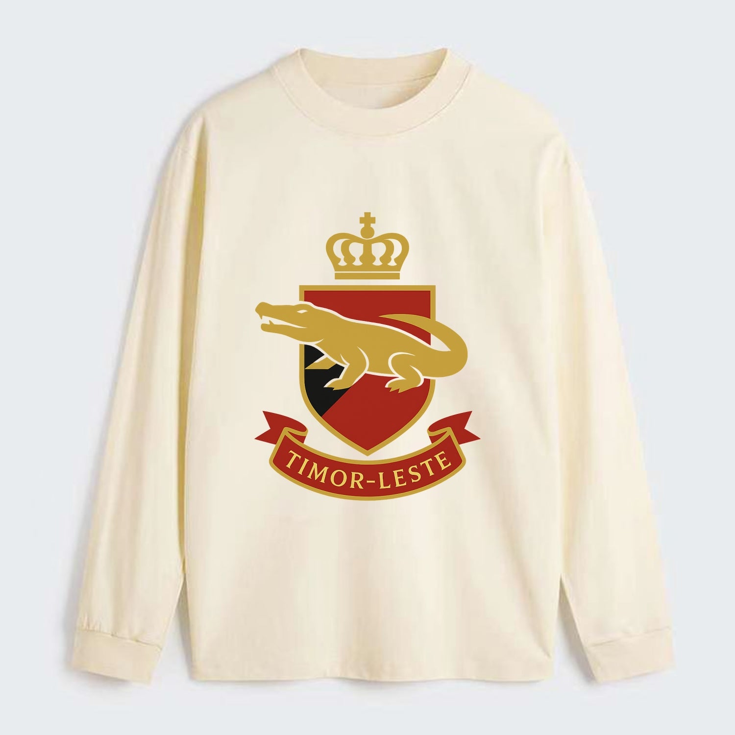 Timor-Leste Royal Logo  - Classic Long Sleeve Shirt - Beige