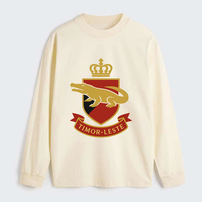 Timor-Leste Royal Logo  - Classic Long Sleeve Shirt - Beige