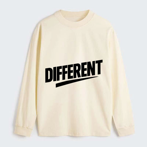 Bold typography design - DIFFERENT - standing out, not following crowd - Classic Long Sleeve Shirt