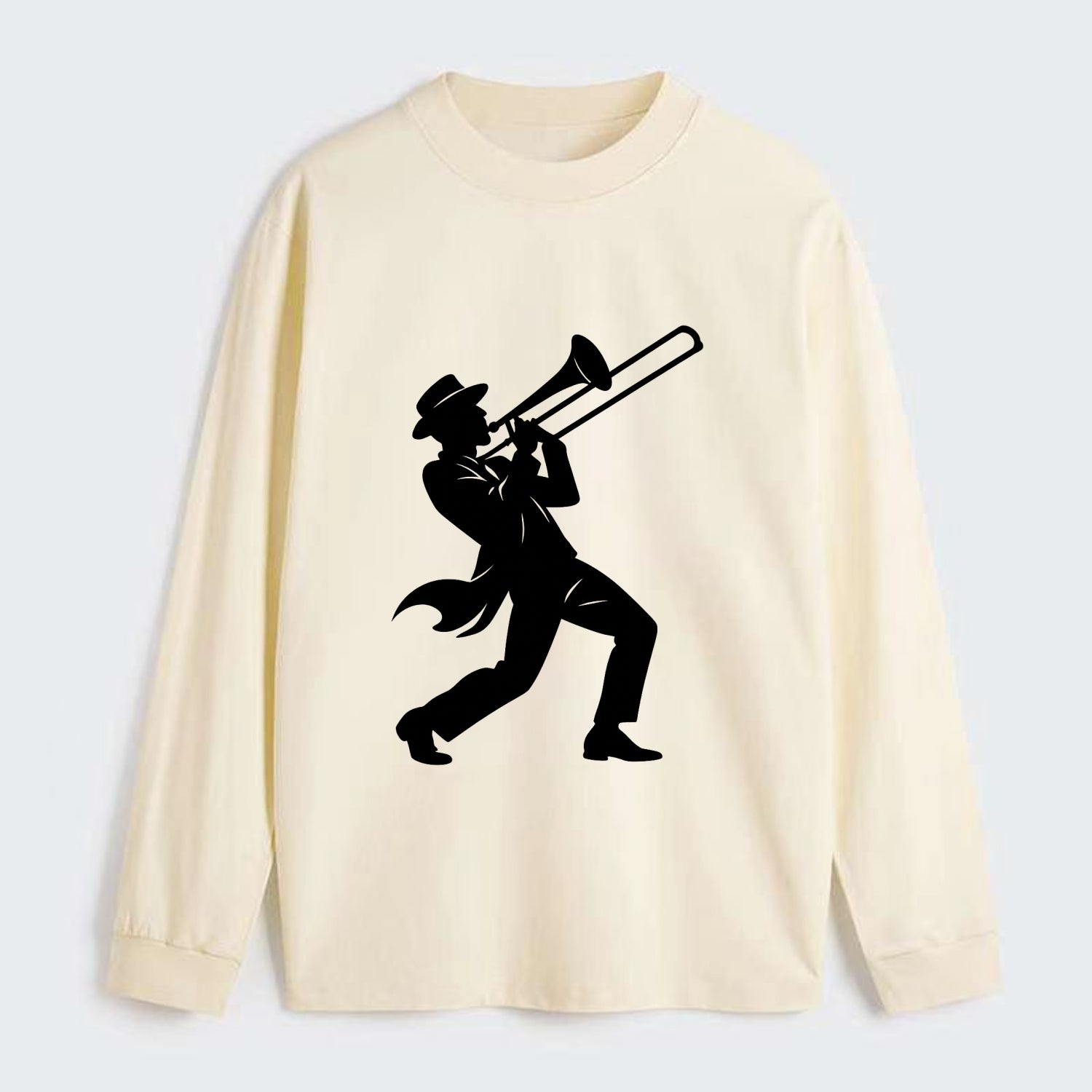 Trombone player jazz improvisation - Classic Long Sleeve Shirt - Beige