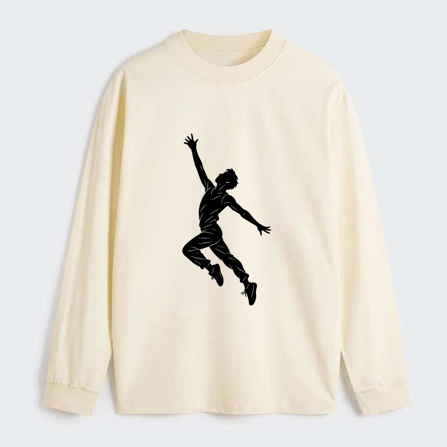 Modern dancer reaching skyward - Classic Long Sleeve Shirt - Beige