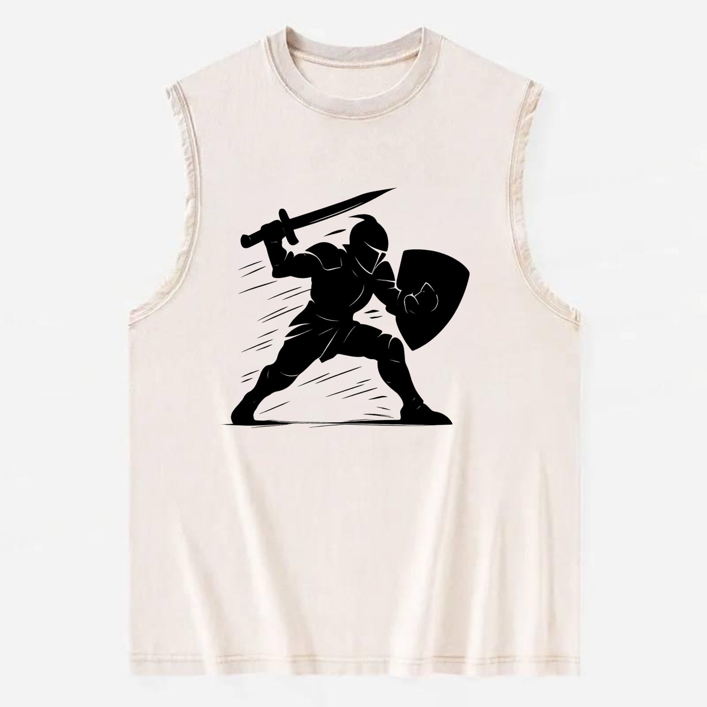 Knight with sword and shield - Vintage Washed Tank - Beige