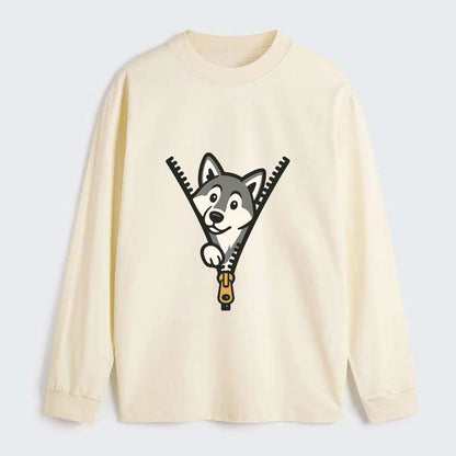 Alaskan Malamute - Classic Long Sleeve Shirt - Beige