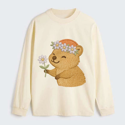 Quokka Daisy Chain - Classic Long Sleeve Shirt - Beige