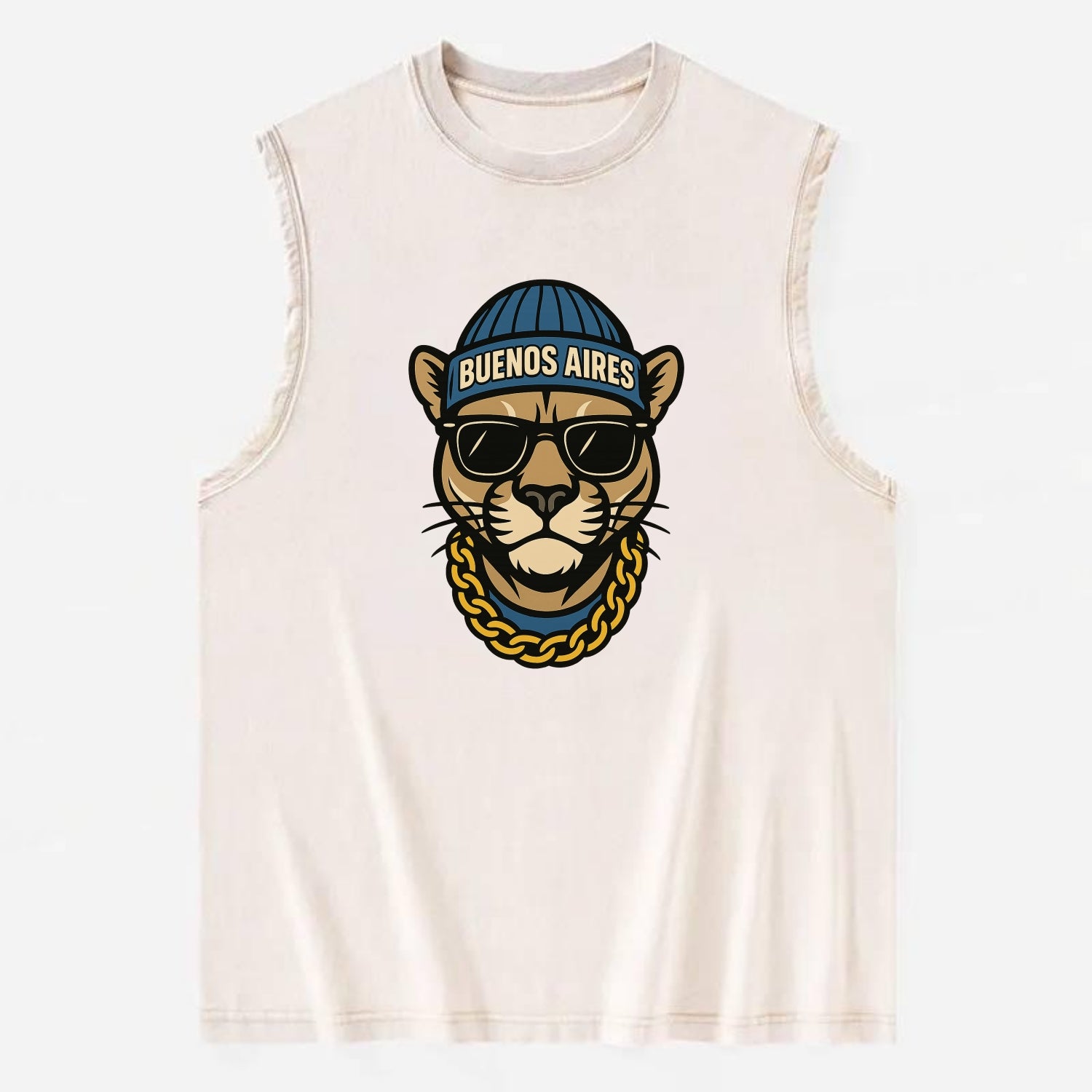 Buenos Aires Puma - Vintage Washed Tank - Beige