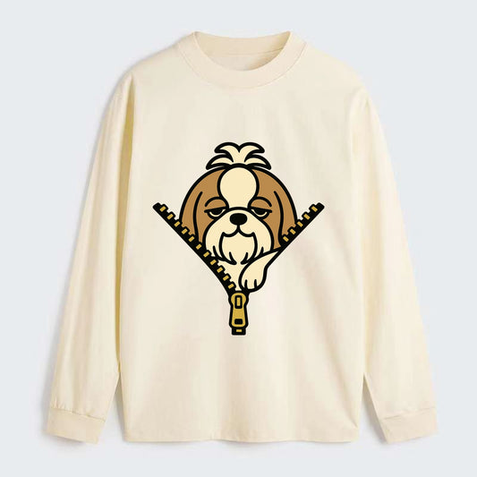 Shih Tzu - Classic Long Sleeve Shirt - Beige
