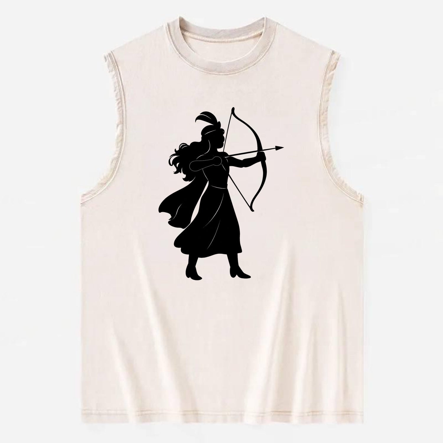 Warrior princess with bow and arrow - Vintage Washed Tank - Beige