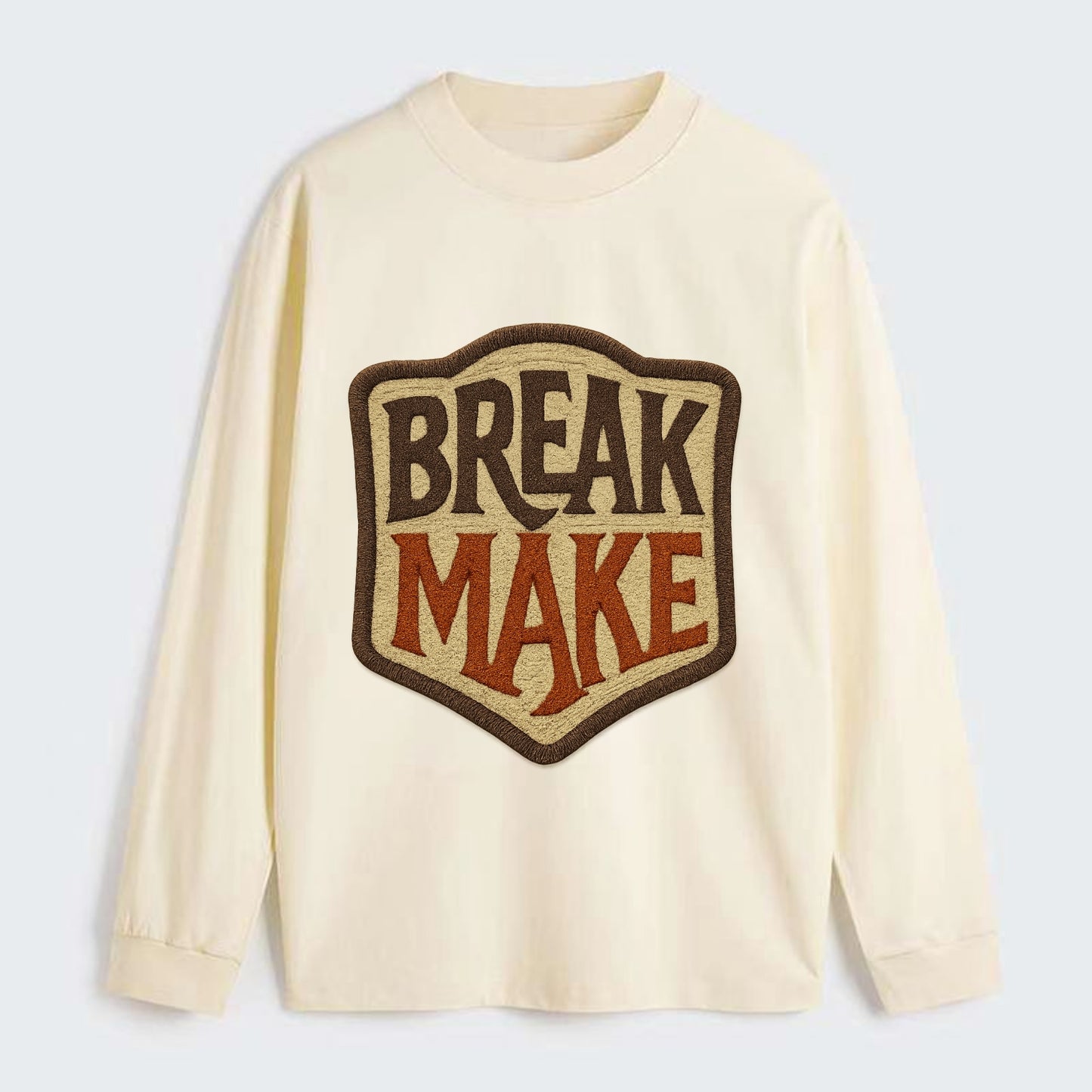 BREAK;MAKE THE RULES Rebel Red Snapback - Classic Long Sleeve Shirt - Beige
