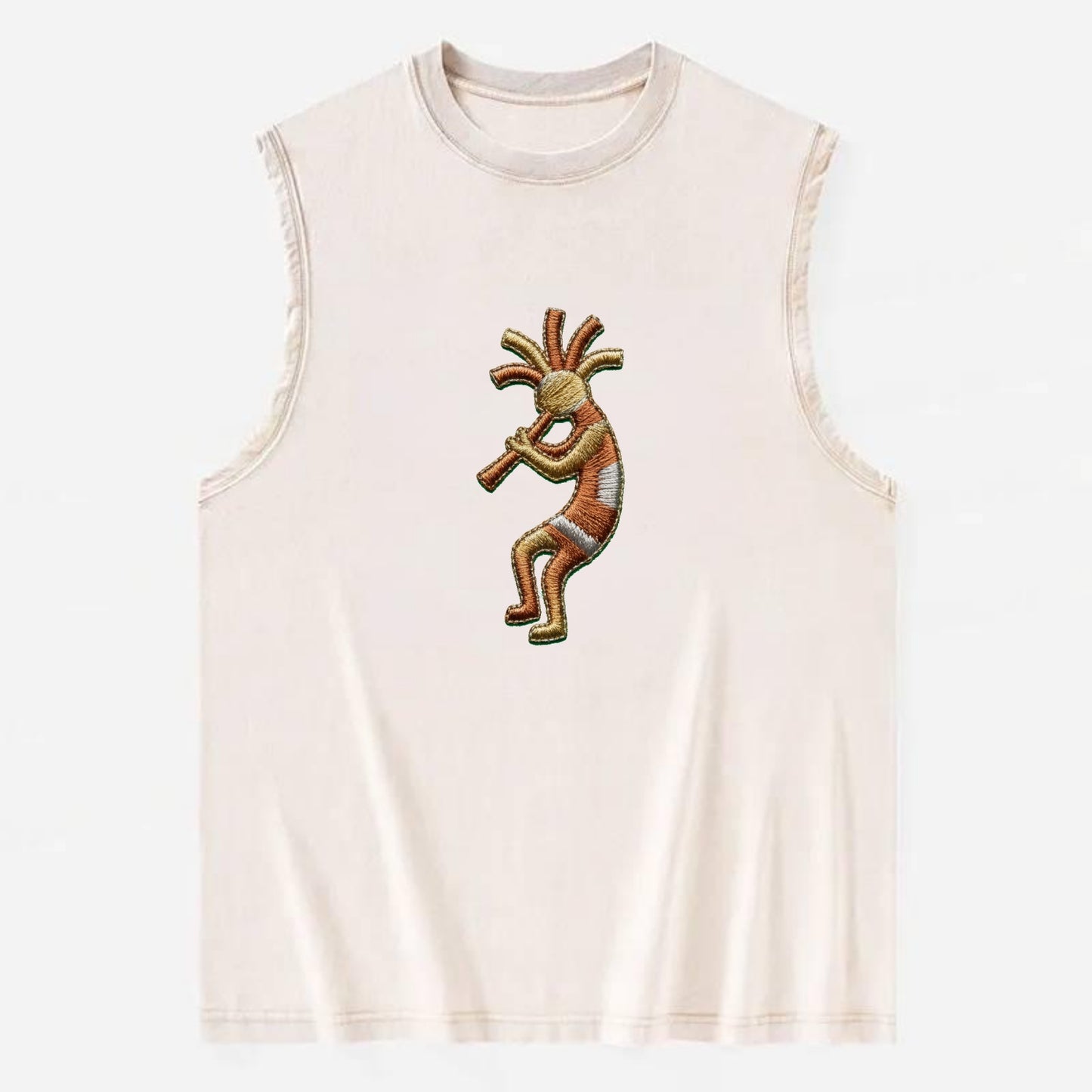 Kokopelli - Vintage Washed Tank - Beige