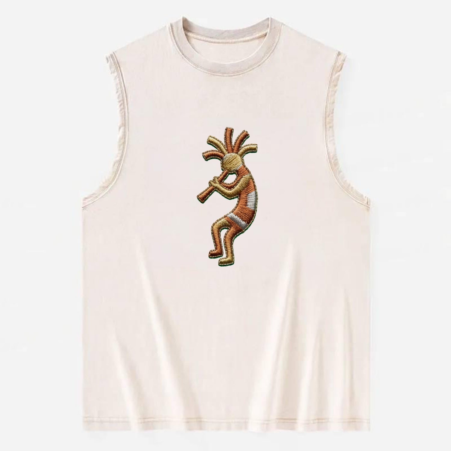 Kokopelli - Vintage Washed Tank - Beige