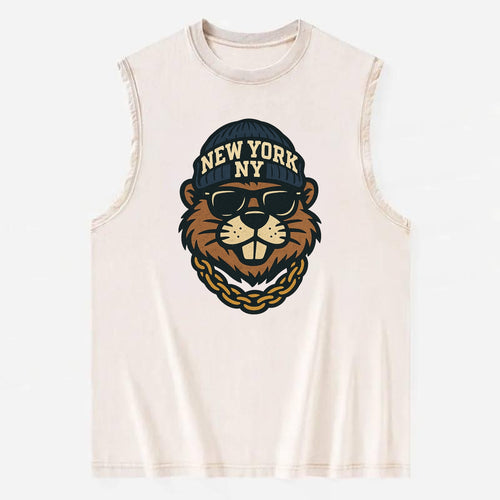 {animal:beaver,locationText:NEW YORK,initials:NY,beanieColor:na - Vintage Washed Tank