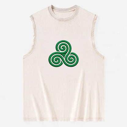 Triple Spiral - Vintage Washed Tank - Beige