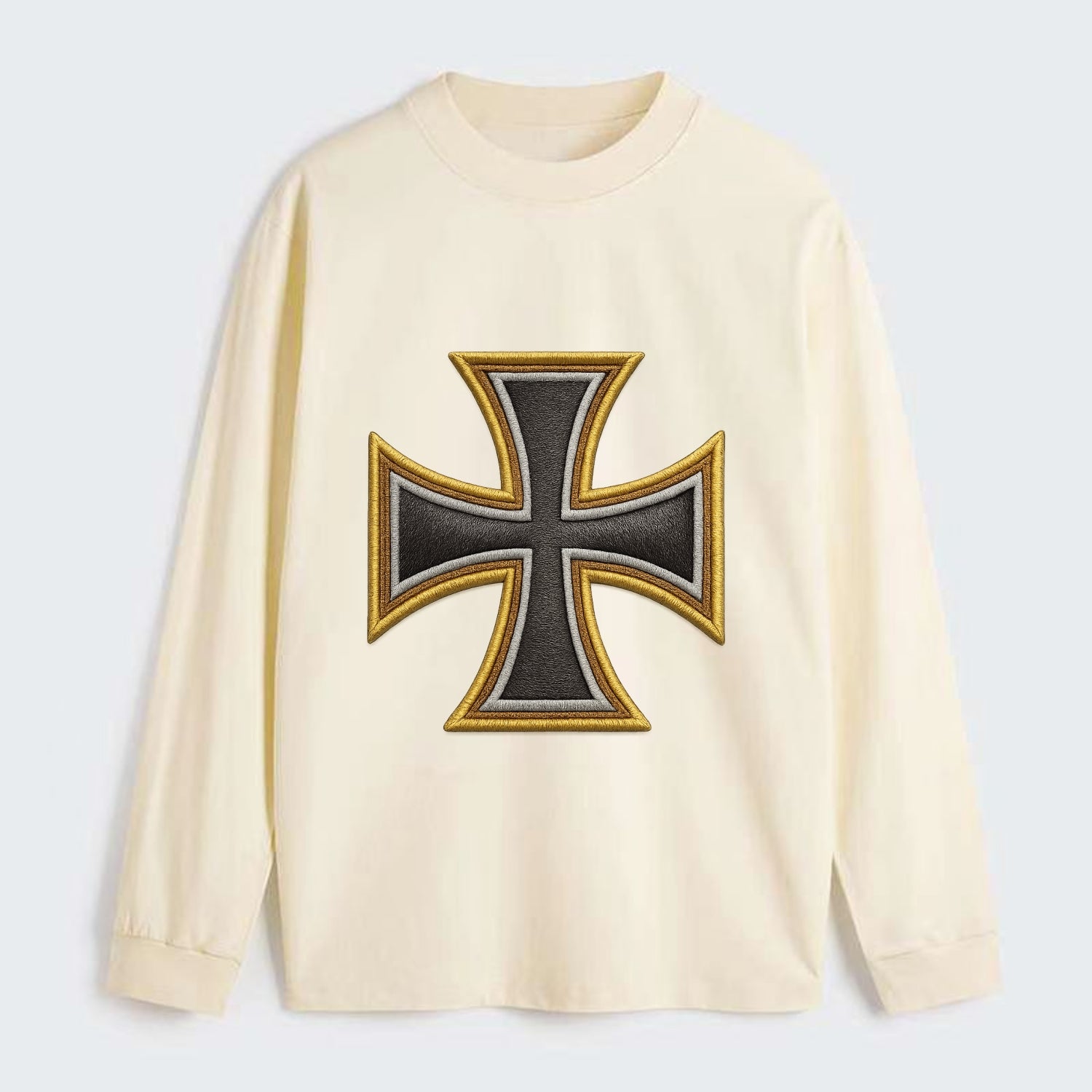 Teutonic Cross  - Classic Long Sleeve Shirt - Beige