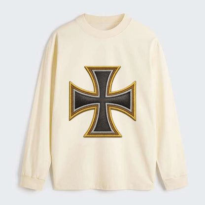 Teutonic Cross  - Classic Long Sleeve Shirt - Beige