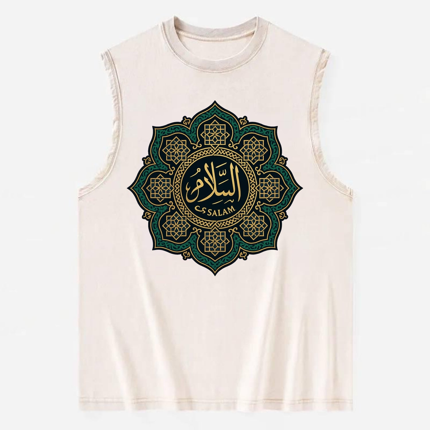 As-Salam Mandala - Vintage Washed Tank - Beige