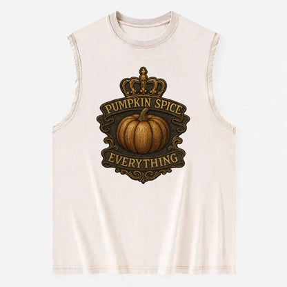 Pumpkin Spice Everything  - Vintage Washed Tank - Beige