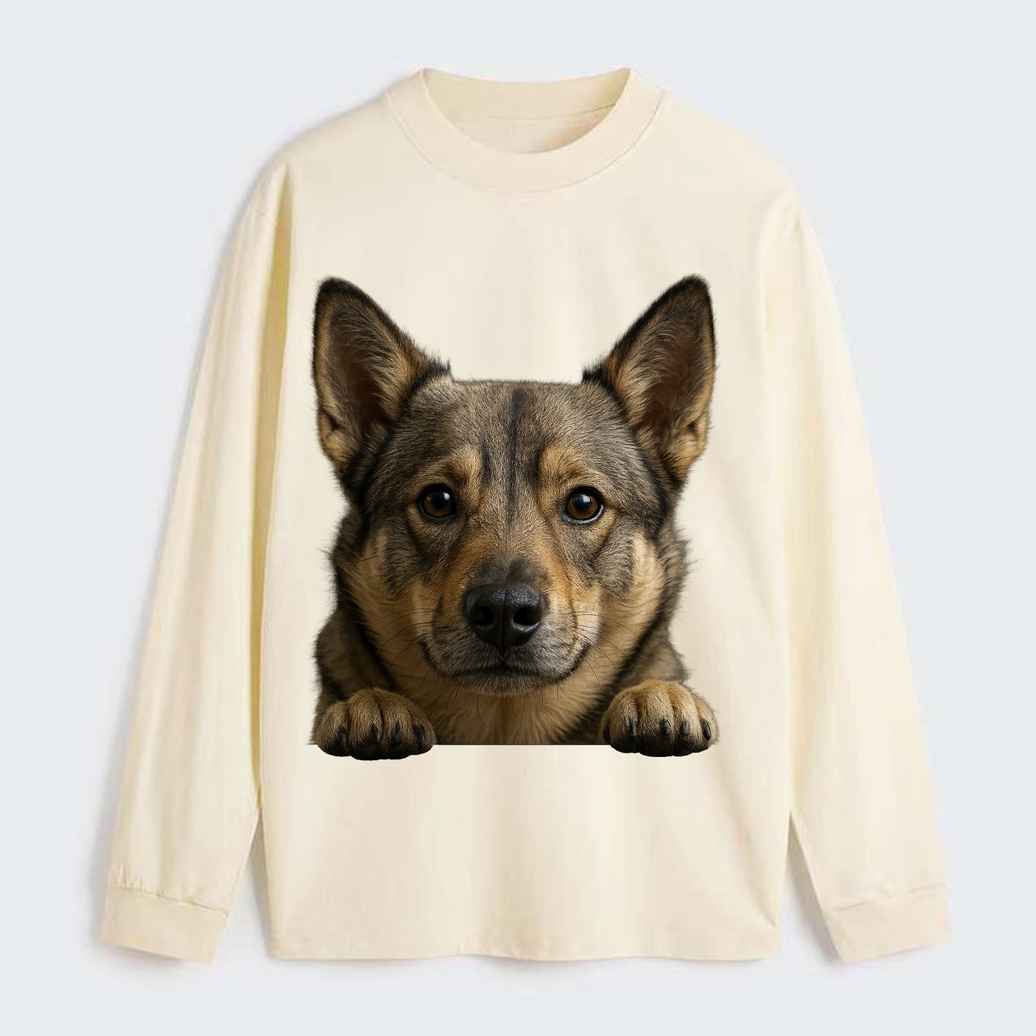 Swedish Vallhund  - Classic Long Sleeve Shirt - Beige
