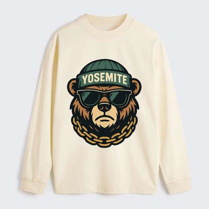 Yosemite Bear - Classic Long Sleeve Shirt - Beige