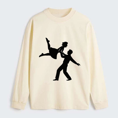 Swing dancers aerial lift - Classic Long Sleeve Shirt - Beige