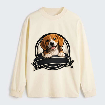 Paws Up Beagle - Classic Long Sleeve Shirt - Beige