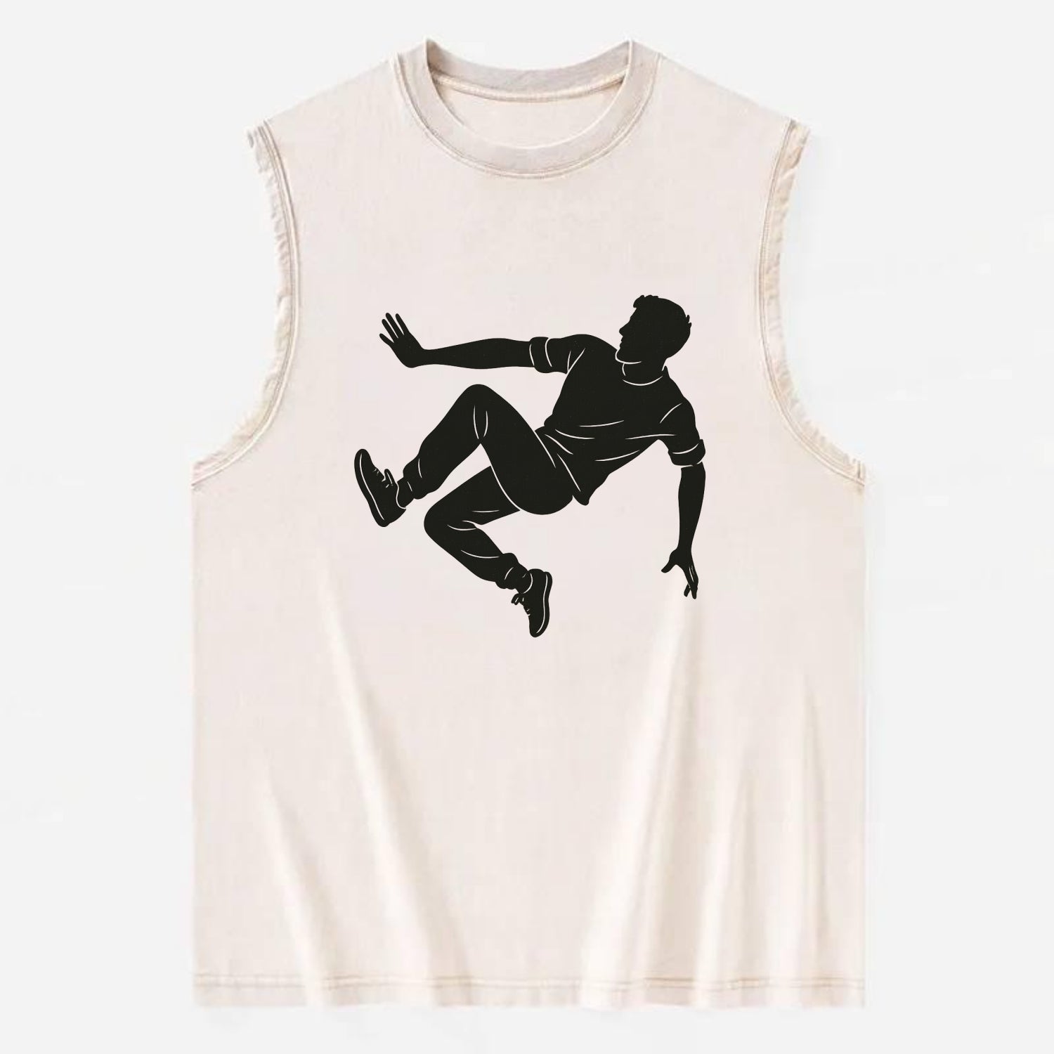 Parkour athlete wall run - Vintage Washed Tank - Beige