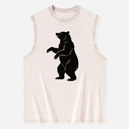 Bear standing on hind legs - Vintage Washed Tank - Beige