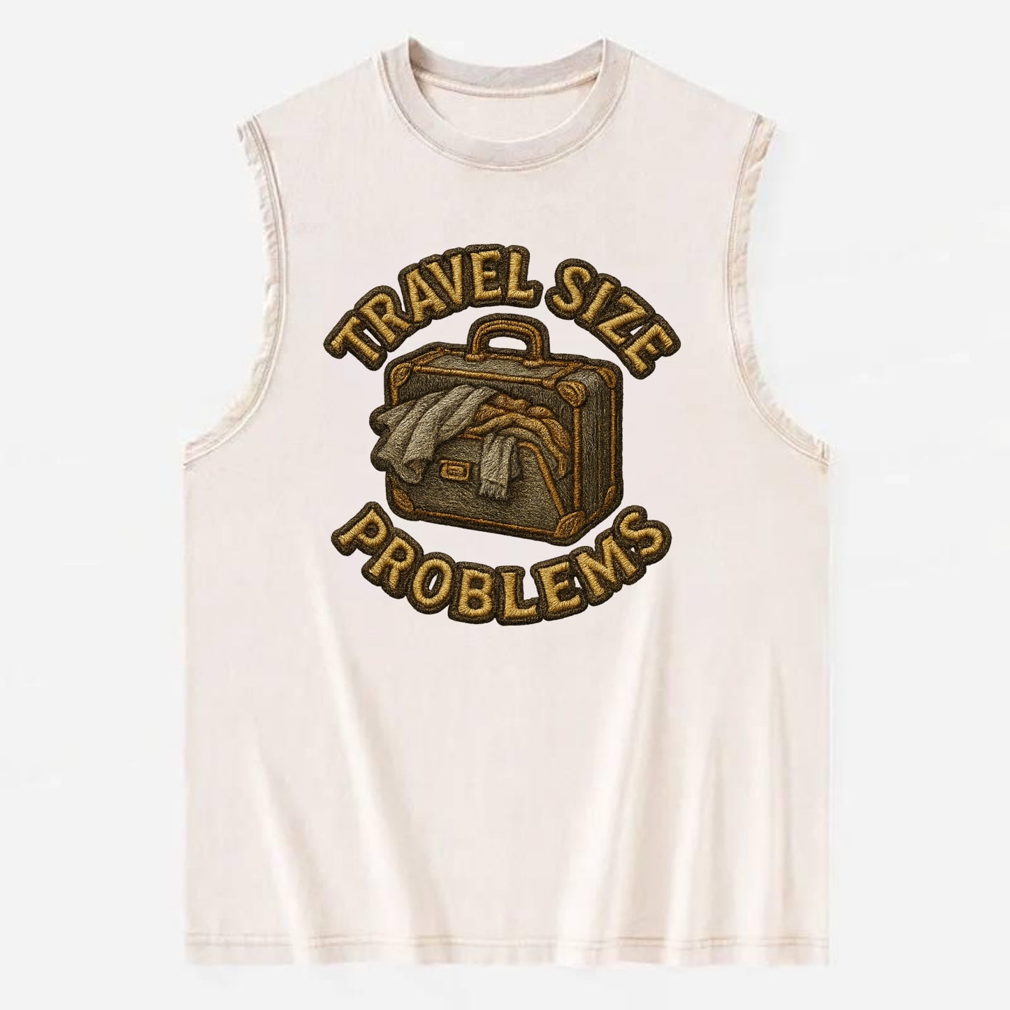 Travel Size Problems  - Vintage Washed Tank - Beige