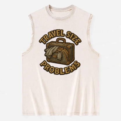 Travel Size Problems  - Vintage Washed Tank - Beige
