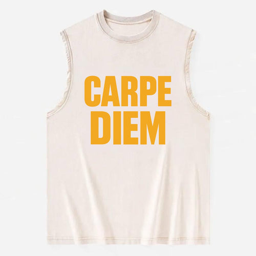 Bold typography design - CARPE DIEM - seize the day - Vintage Washed Tank