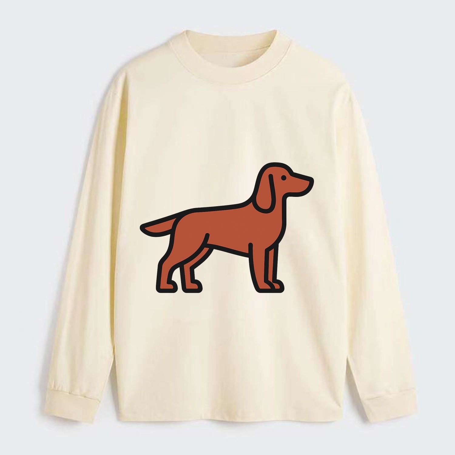 Irish Setter - Red/chestnut flat side profile - Classic Long Sleeve Shirt - Beige