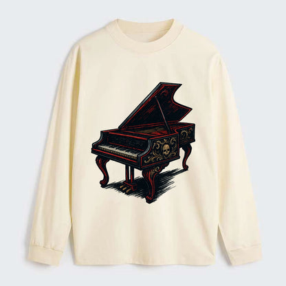 Harpsichord with baroque decorative styling - Classic Long Sleeve Shirt - Beige