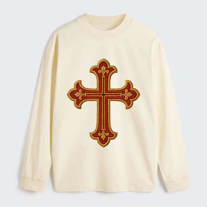 Armenian Cross - Classic Long Sleeve Shirt - Beige