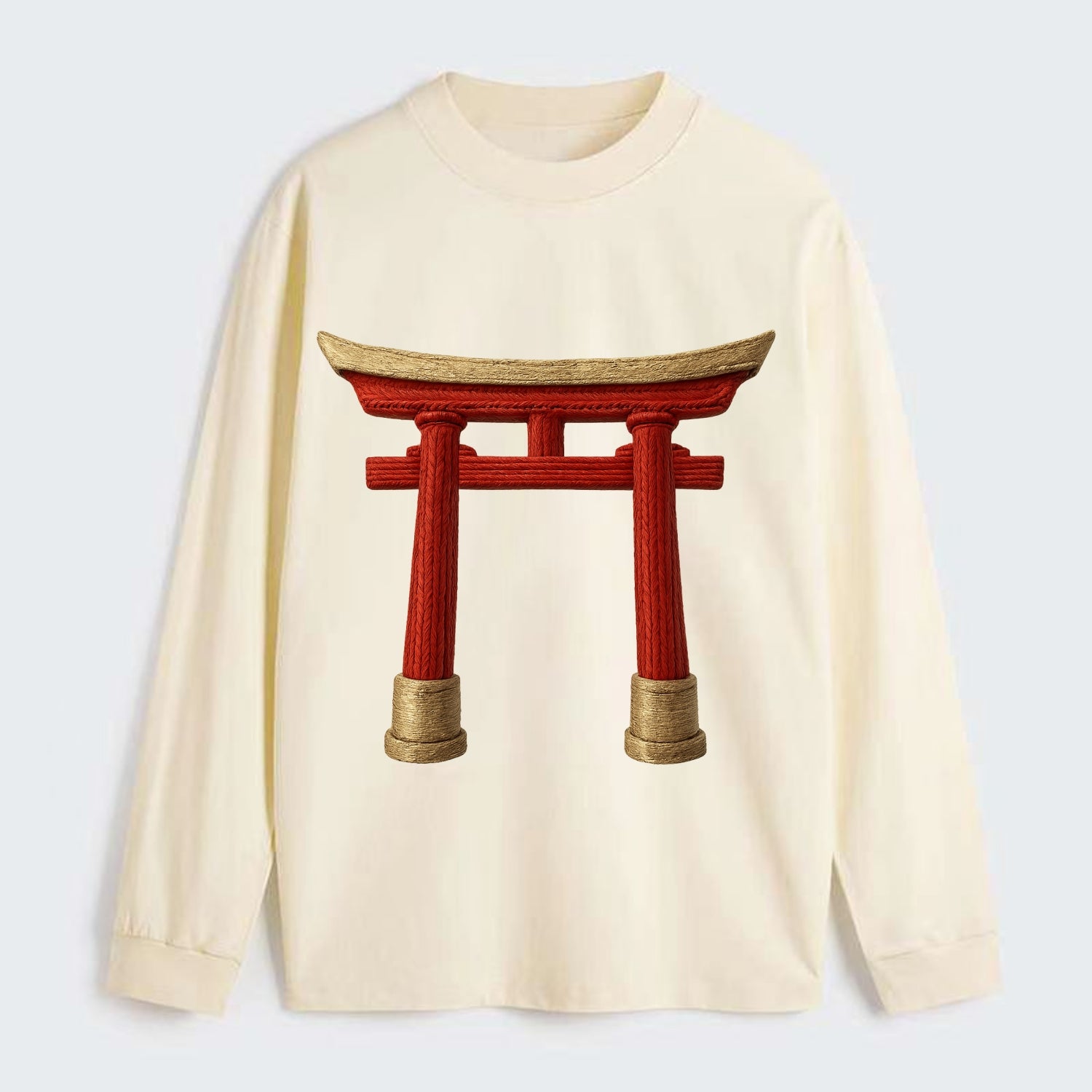 Japanese Torii Gate  - Classic Long Sleeve Shirt - Beige