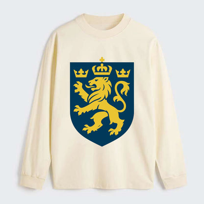 Sweden Three Crowns Emblem - Classic Long Sleeve Shirt - Beige
