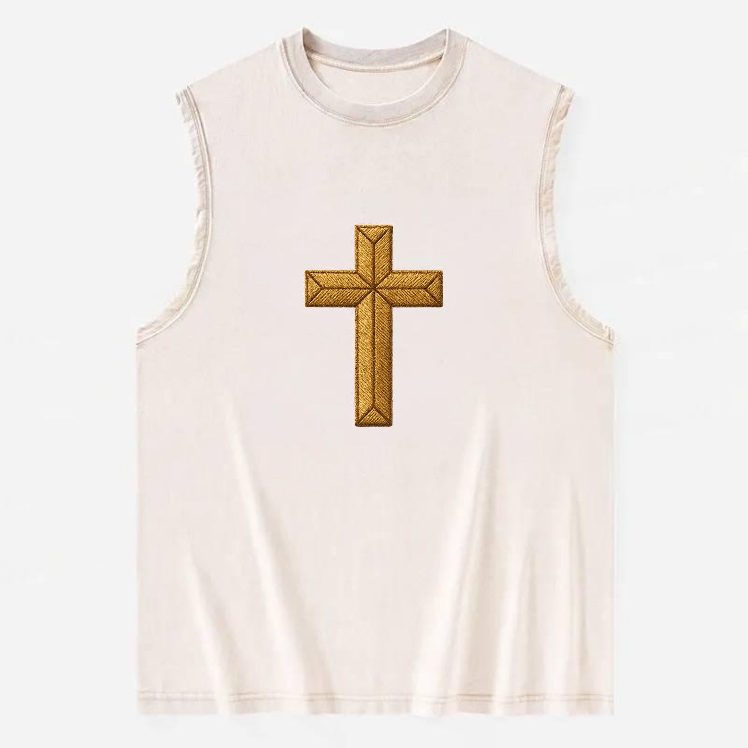 Rock Cross  - Vintage Washed Tank - Beige