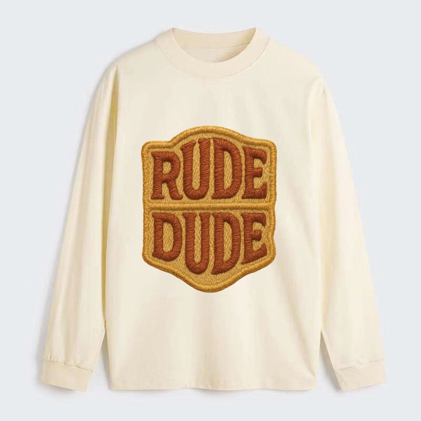 RUDE;DUDE ENERGY Surf Green Trucker - Classic Long Sleeve Shirt - Beige