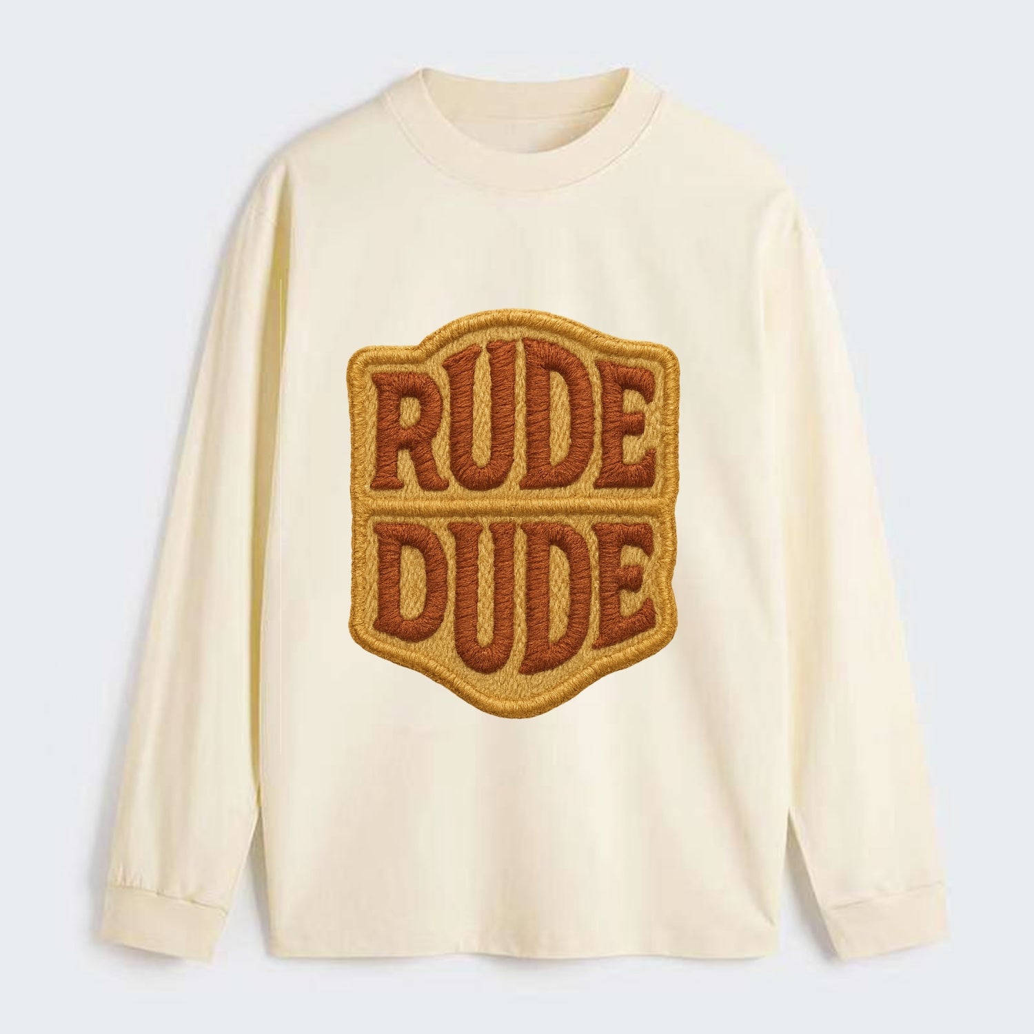 RUDE;DUDE ENERGY Surf Green Trucker - Classic Long Sleeve Shirt - Beige